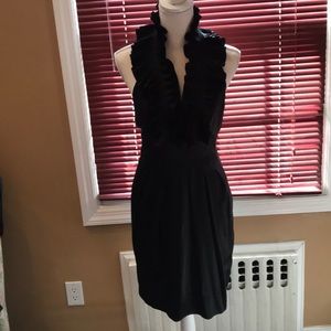BCBG Max Azria black tuxedo halter dress size 4